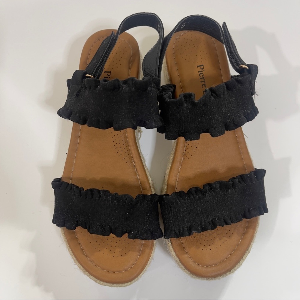 Pierre Dumas Women's Magic-9 Platform Black Espadrille Sandals 5.5 - Picture 10 of 14
